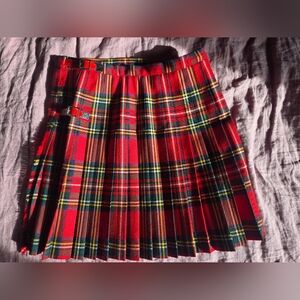 MOLLY GODDARD Red Tartan Mini Wrap Skirt US 10 / UK 14